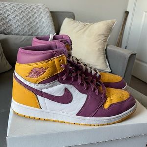 Air Jordan Mens 1 Retro High OG Basketball Shoes Purple 555088-706 Top Size 13